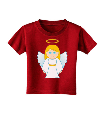 Cute Christmas Angel Girl Toddler T-Shirt Dark-Toddler T-Shirt-TooLoud-Clover-Green-2T-Davson Sales