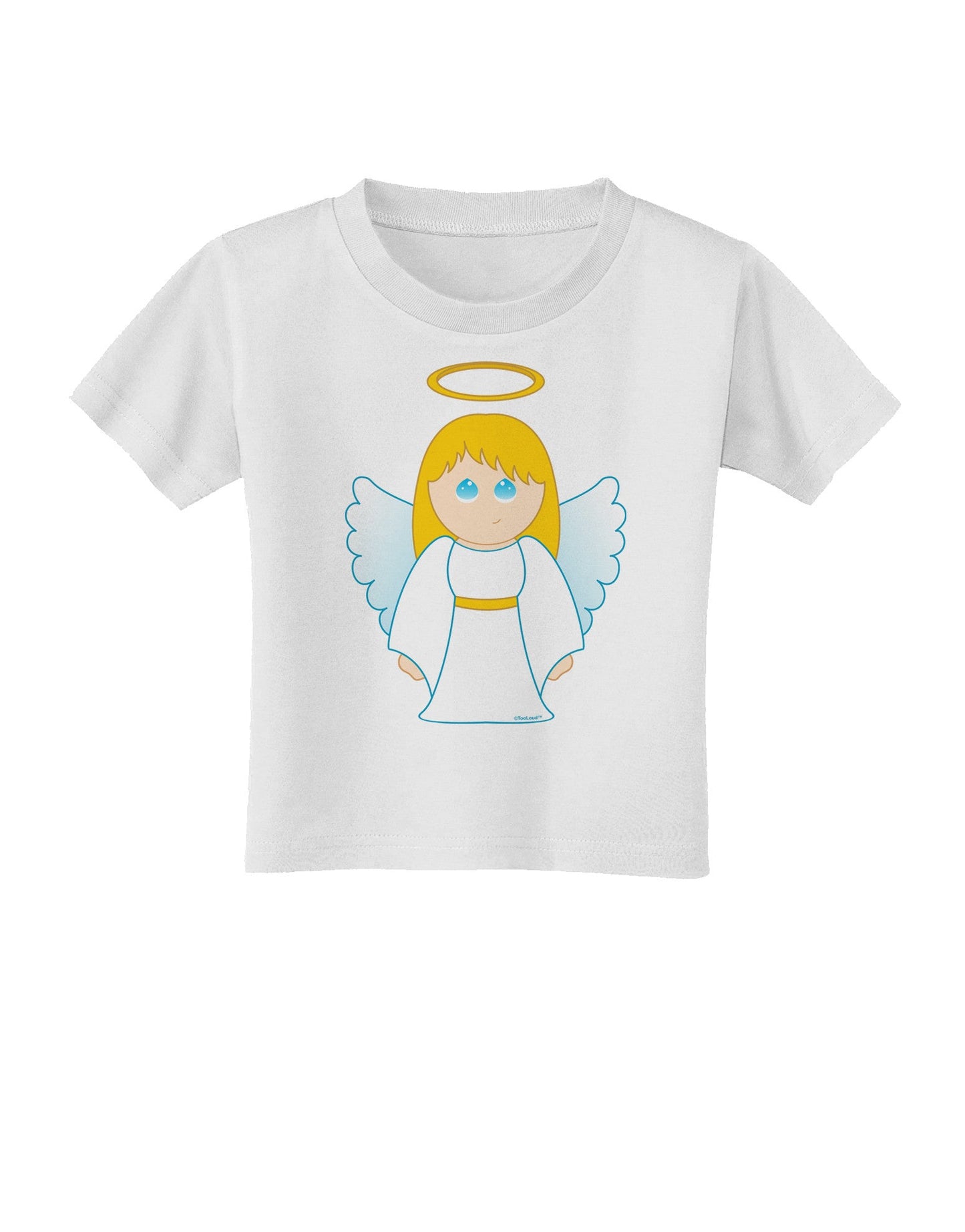 Cute Christmas Angel Girl Toddler T-Shirt-Toddler T-Shirt-TooLoud-White-2T-Davson Sales