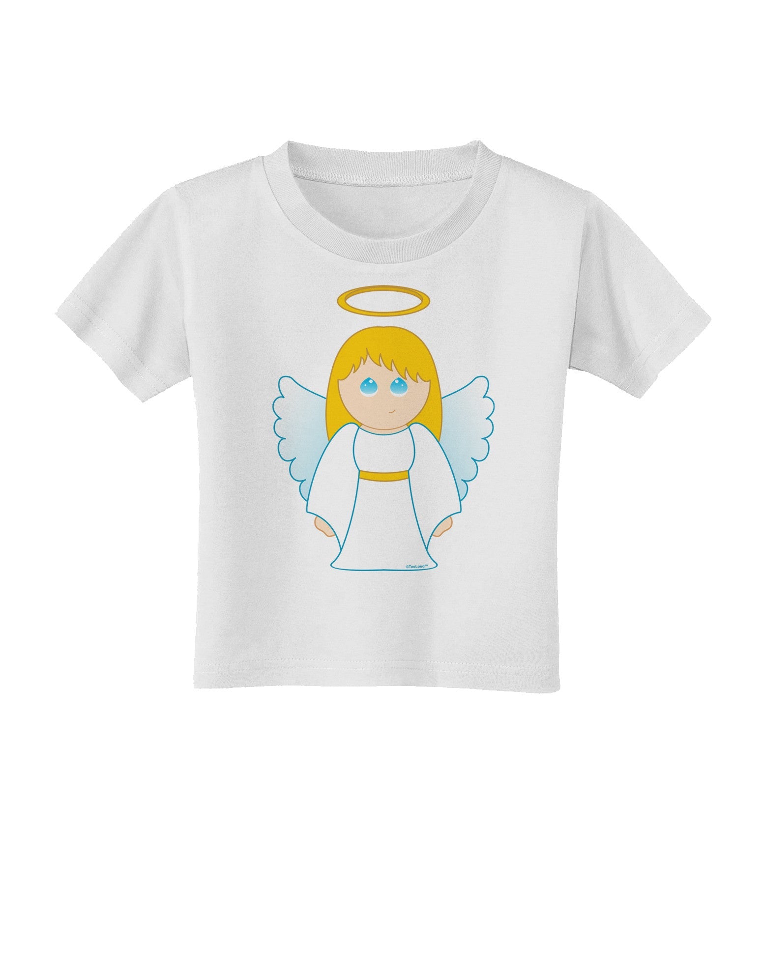Cute Christmas Angel Girl Toddler T-Shirt-Toddler T-Shirt-TooLoud-White-2T-Davson Sales