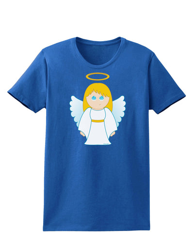 Cute Christmas Angel Girl Womens Dark T-Shirt-TooLoud-Royal-Blue-X-Small-Davson Sales