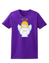 Cute Christmas Angel Girl Womens Dark T-Shirt-TooLoud-Purple-X-Small-Davson Sales