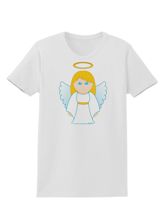 Cute Christmas Angel Girl Womens T-Shirt-Womens T-Shirt-TooLoud-White-X-Small-Davson Sales