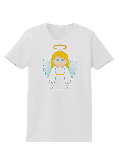 Cute Christmas Angel Girl Womens T-Shirt-Womens T-Shirt-TooLoud-White-X-Small-Davson Sales