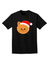 Cute Christmas Cat Santa Hat Adult Dark T-Shirt-Mens T-Shirt-TooLoud-Black-Small-Davson Sales