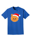 Cute Christmas Cat Santa Hat Adult Dark T-Shirt-Mens T-Shirt-TooLoud-Royal-Blue-Small-Davson Sales