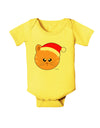 Cute Christmas Cat Santa Hat Baby Romper Bodysuit-Baby Romper-TooLoud-Yellow-06-Months-Davson Sales