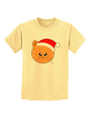 Cute Christmas Cat Santa Hat Childrens T-Shirt-Childrens T-Shirt-TooLoud-Daffodil-Yellow-X-Small-Davson Sales