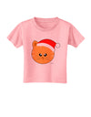 Cute Christmas Cat Santa Hat Toddler T-Shirt-Toddler T-Shirt-TooLoud-Candy-Pink-2T-Davson Sales