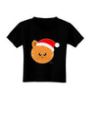 Cute Christmas Cat Santa Hat Toddler T-Shirt Dark-Toddler T-Shirt-TooLoud-Black-2T-Davson Sales