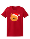 Cute Christmas Cat Santa Hat Womens Dark T-Shirt-TooLoud-Red-X-Small-Davson Sales