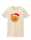 Cute Christmas Cat Santa Hat Womens T-Shirt-Womens T-Shirt-TooLoud-Natural-X-Small-Davson Sales