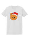 Cute Christmas Cat Santa Hat Womens T-Shirt-Womens T-Shirt-TooLoud-White-X-Small-Davson Sales