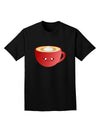 Cute Christmas Drink Eggnog Adult Dark T-Shirt-Mens T-Shirt-TooLoud-Black-Small-Davson Sales