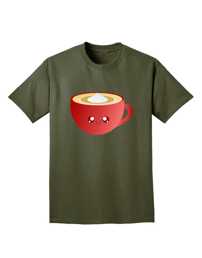 Cute Christmas Drink Eggnog Adult Dark T-Shirt-Mens T-Shirt-TooLoud-Military-Green-Small-Davson Sales