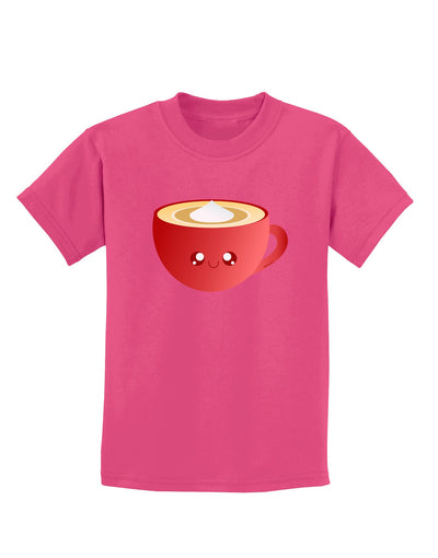 Cute Christmas Drink Eggnog Childrens Dark T-Shirt-Childrens T-Shirt-TooLoud-Sangria-X-Small-Davson Sales