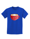 Cute Christmas Drink Eggnog Childrens Dark T-Shirt-Childrens T-Shirt-TooLoud-Royal-Blue-X-Small-Davson Sales