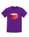 Cute Christmas Drink Eggnog Childrens Dark T-Shirt-Childrens T-Shirt-TooLoud-Purple-X-Small-Davson Sales