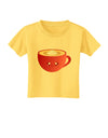 Cute Christmas Drink Eggnog Toddler T-Shirt-Toddler T-Shirt-TooLoud-Yellow-2T-Davson Sales