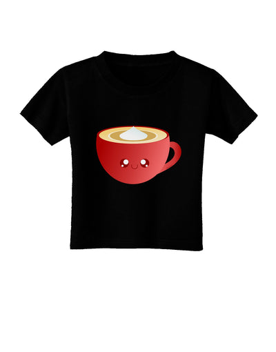 Cute Christmas Drink Eggnog Toddler T-Shirt Dark-Toddler T-Shirt-TooLoud-Black-2T-Davson Sales