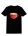 Cute Christmas Drink Eggnog Womens Dark T-Shirt-TooLoud-Black-X-Small-Davson Sales