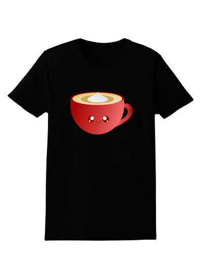 Cute Christmas Drink Eggnog Womens Dark T-Shirt-TooLoud-Black-X-Small-Davson Sales