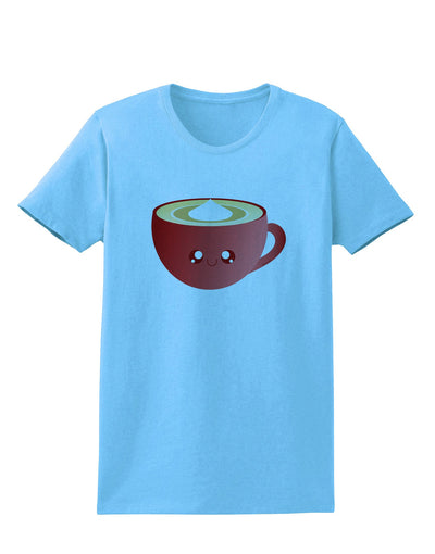 Cute Christmas Drink Eggnog Womens T-Shirt-Womens T-Shirt-TooLoud-Aquatic-Blue-X-Small-Davson Sales