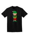 Cute Christmas Elf Boy Adult Dark T-Shirt-Mens T-Shirt-TooLoud-Black-Small-Davson Sales