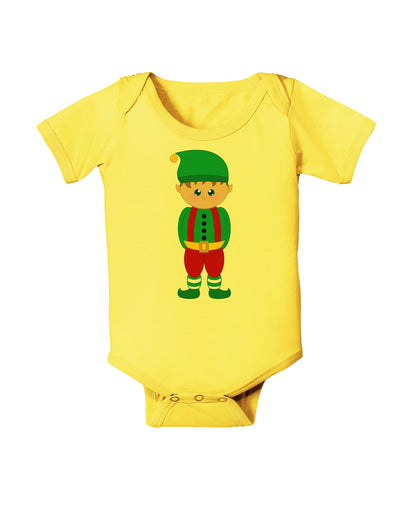 Cute Christmas Elf Boy Baby Romper Bodysuit-Baby Romper-TooLoud-Yellow-06-Months-Davson Sales