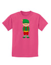 Cute Christmas Elf Boy Childrens Dark T-Shirt-Childrens T-Shirt-TooLoud-Sangria-X-Small-Davson Sales