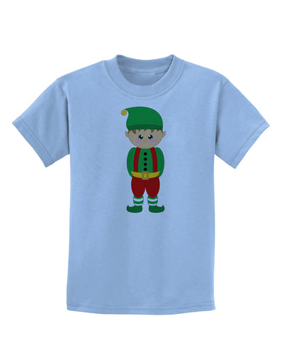 Cute Christmas Elf Boy Childrens T-Shirt-Childrens T-Shirt-TooLoud-Light-Blue-X-Small-Davson Sales