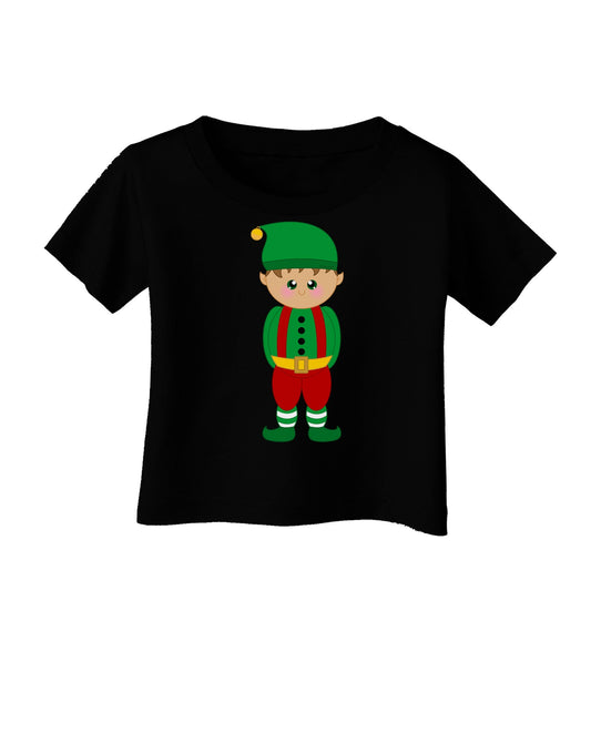 Cute Christmas Elf Boy Infant T-Shirt Dark-Infant T-Shirt-TooLoud-Black-06-Months-Davson Sales