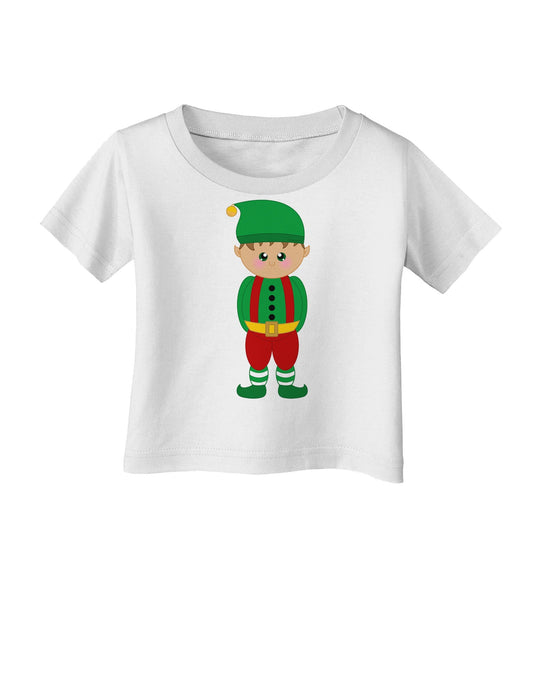 Cute Christmas Elf Boy Infant T-Shirt-Infant T-Shirt-TooLoud-White-06-Months-Davson Sales