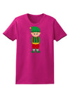 Cute Christmas Elf Boy Womens Dark T-Shirt-TooLoud-Hot-Pink-Small-Davson Sales