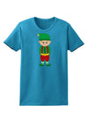 Cute Christmas Elf Boy Womens Dark T-Shirt-TooLoud-Turquoise-X-Small-Davson Sales