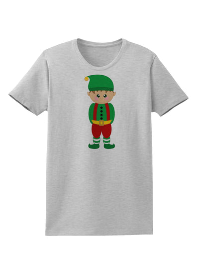 Cute Christmas Elf Boy Womens T-Shirt-Womens T-Shirt-TooLoud-AshGray-X-Small-Davson Sales