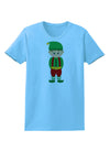 Cute Christmas Elf Boy Womens T-Shirt-Womens T-Shirt-TooLoud-Aquatic-Blue-X-Small-Davson Sales