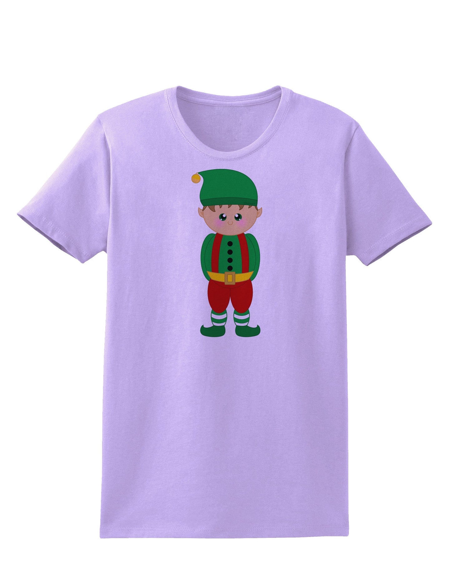 Cute Christmas Elf Boy Womens T-Shirt-Womens T-Shirt-TooLoud-Lavender-X-Small-Davson Sales