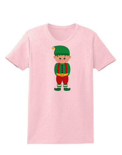 Cute Christmas Elf Boy Womens T-Shirt-Womens T-Shirt-TooLoud-PalePink-X-Small-Davson Sales