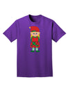 Cute Christmas Elf Girl Adult Dark T-Shirt-Mens T-Shirt-TooLoud-Purple-Small-Davson Sales