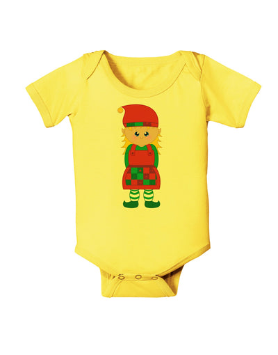 Cute Christmas Elf Girl Baby Romper Bodysuit-Baby Romper-TooLoud-Yellow-06-Months-Davson Sales