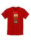 Cute Christmas Elf Girl Childrens Dark T-Shirt-Childrens T-Shirt-TooLoud-Red-X-Small-Davson Sales