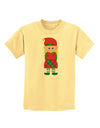 Cute Christmas Elf Girl Childrens T-Shirt-Childrens T-Shirt-TooLoud-Daffodil-Yellow-X-Small-Davson Sales