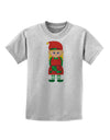 Cute Christmas Elf Girl Childrens T-Shirt-Childrens T-Shirt-TooLoud-AshGray-X-Small-Davson Sales