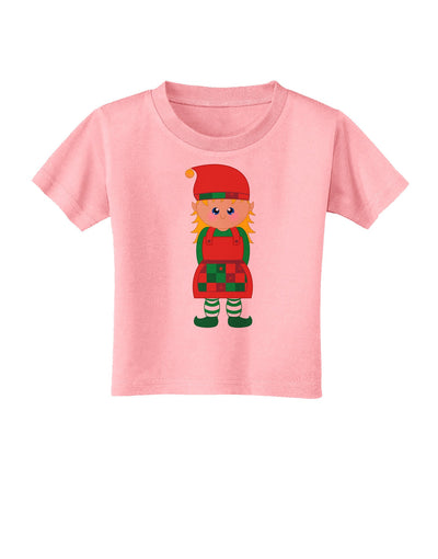 Cute Christmas Elf Girl Toddler T-Shirt-Toddler T-Shirt-TooLoud-Candy-Pink-2T-Davson Sales