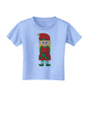 Cute Christmas Elf Girl Toddler T-Shirt-Toddler T-Shirt-TooLoud-Aquatic-Blue-2T-Davson Sales