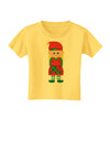 Cute Christmas Elf Girl Toddler T-Shirt-Toddler T-Shirt-TooLoud-Yellow-2T-Davson Sales