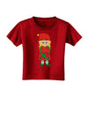 Cute Christmas Elf Girl Toddler T-Shirt Dark-Toddler T-Shirt-TooLoud-Clover-Green-2T-Davson Sales