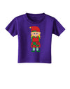 Cute Christmas Elf Girl Toddler T-Shirt Dark-Toddler T-Shirt-TooLoud-Purple-2T-Davson Sales