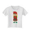 Cute Christmas Elf Girl Toddler T-Shirt-Toddler T-Shirt-TooLoud-White-2T-Davson Sales