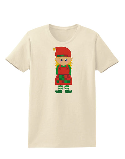 Cute Christmas Elf Girl Womens T-Shirt-Womens T-Shirt-TooLoud-Natural-X-Small-Davson Sales